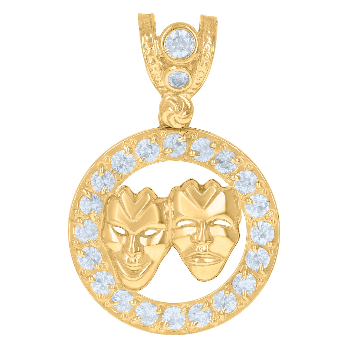10Kt Gold Cz Pendant