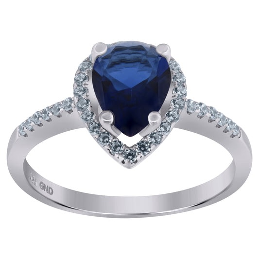 925 Sterling Silver Cz Ring S6