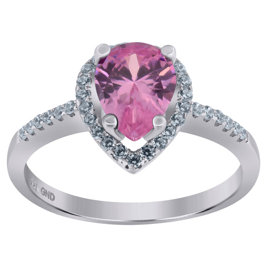 925 Sterling Silver Cz Ring S6