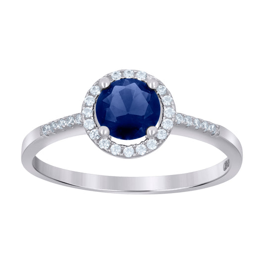 925 Sterling Silver Cz Ring S6