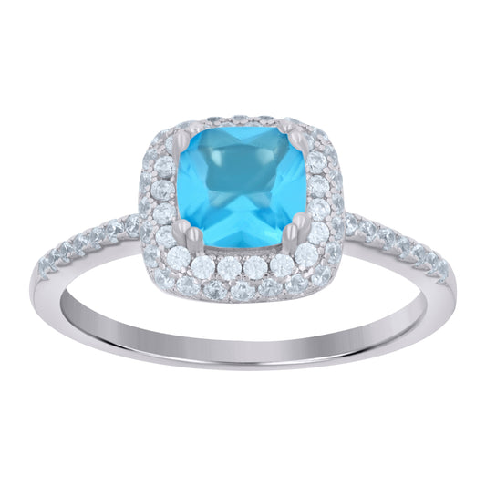 925 Sterling Silver Cz Ring S6