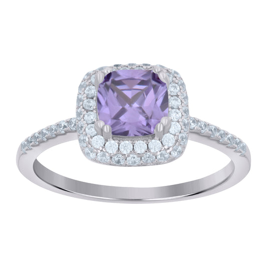 925 Sterling Silver Cz Ring S6