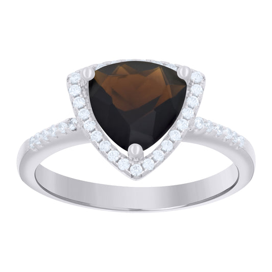 925 Sterling Silver Cz Ring S6