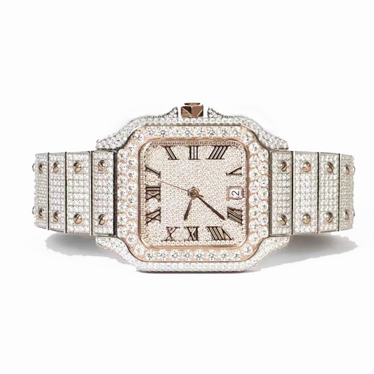 Men'S Stainless Steel Rose Two Tone Steel Automatic Watch