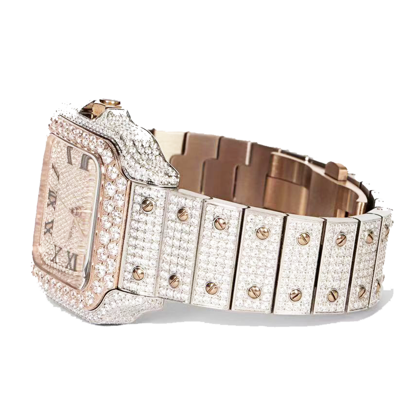 Men'S Stainless Steel Rose Two Tone Steel Automatic Watch