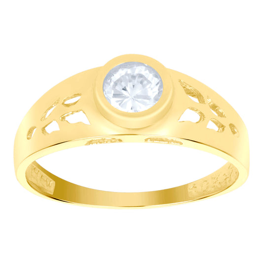 10Kt Gold Cz Baby Ring