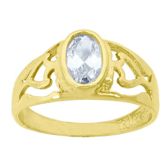 10Kt Gold Cz Ring