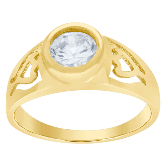 10Kt Gold Cz Baby Ring