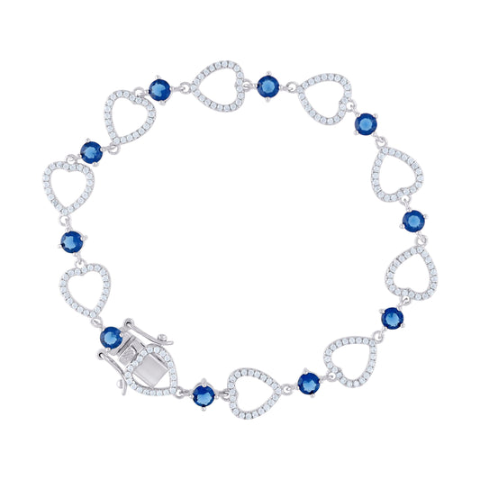 925 Sterling Silver Cz Bracelet