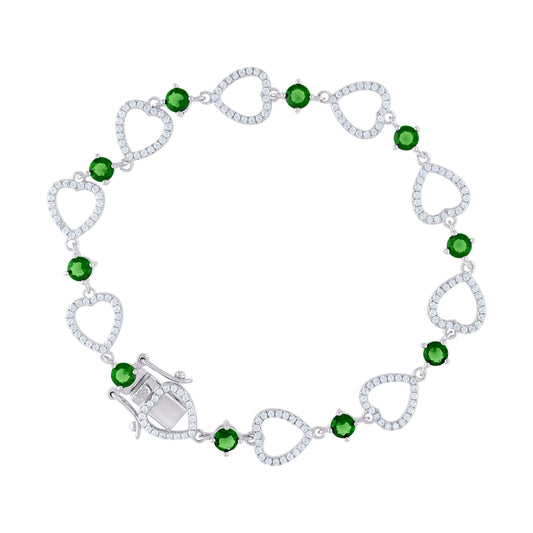 925 Sterling Silver Cz Bracelet