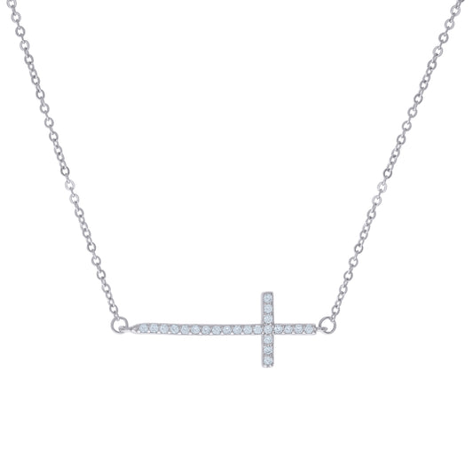 925 Sterling Silver Cz Necklace