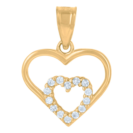 14Kt Gold Cz Pendant