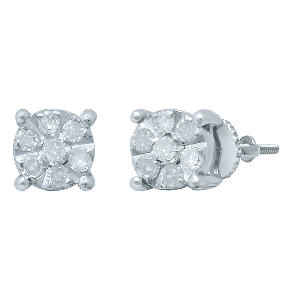 925 SS 0.10-0.11CT D-EARRING RDS