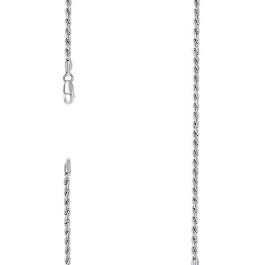 925 Silver Solid Rope Chain 3mm