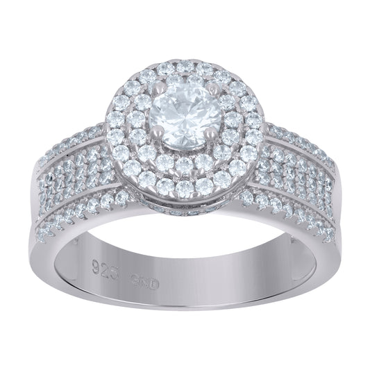 925 Sterling Silver Cz Ring S6