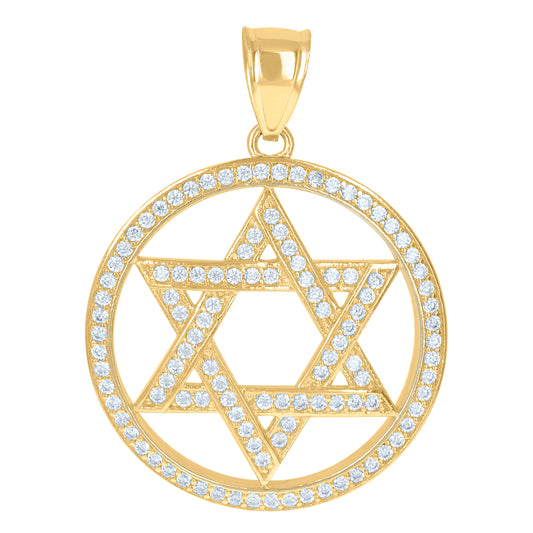 10Kt Gold Cz Pendant