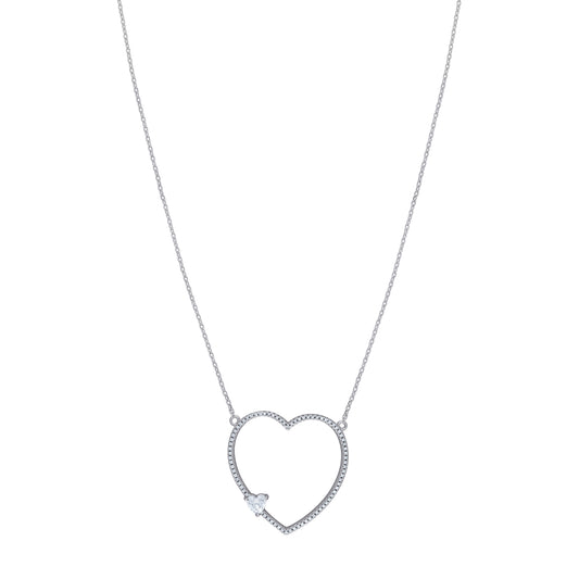 925-Cz Heart Necklace