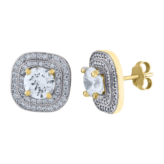 10Kt Gold Cz Earrings