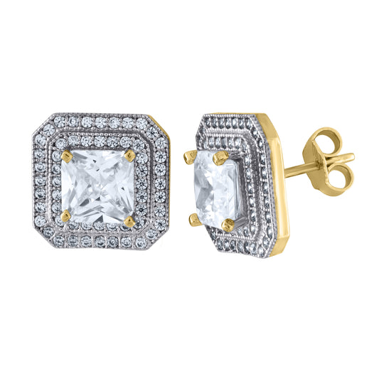 10Kt Gold Cz Earrings
