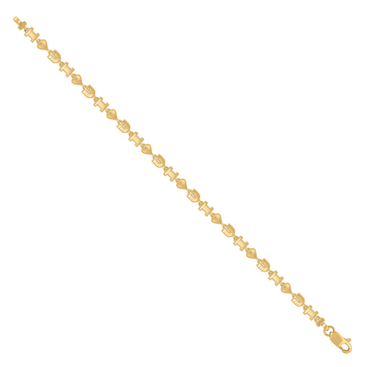 10Kt Gold 8" Bracelet