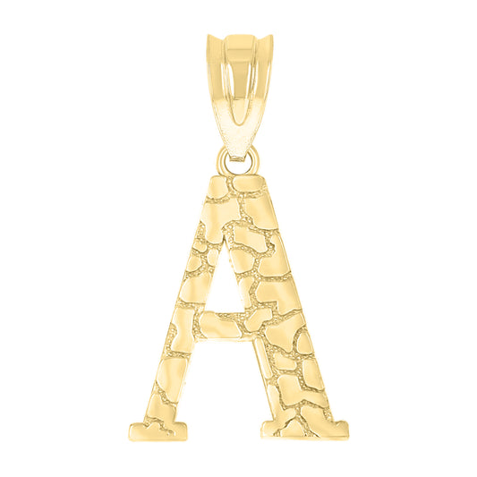 10Kt Gold Initial Letter Pendant "A"
