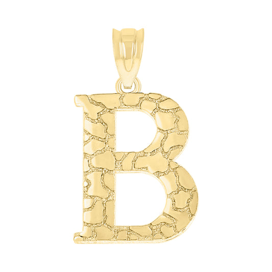 10Kt Gold Initial Letter Pendant "B"
