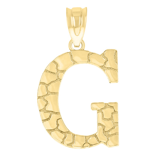 10Kt Gold Initial Letter Pendant "G"