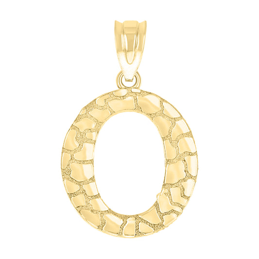 10Kt Gold Initial Letter Pendant "O"