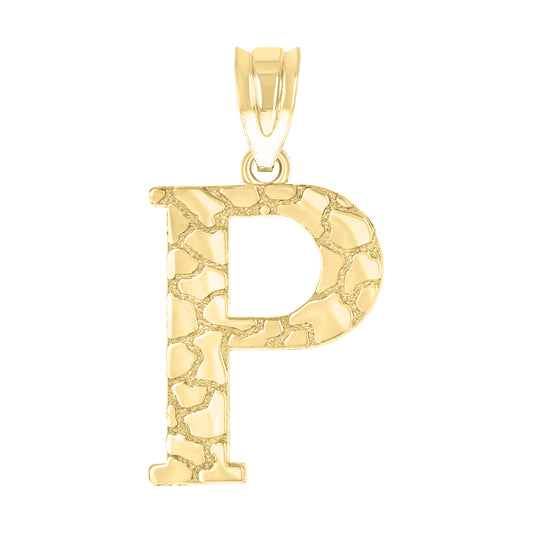 10Kt Gold Initial Letter Pendant "P"