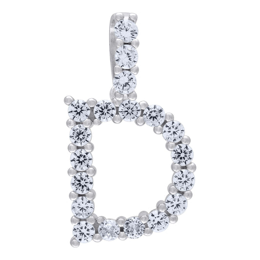 925 Sterling Silver Initial Letter "D" Pendant
