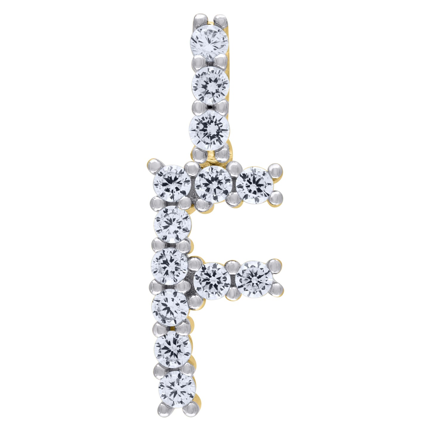 925 Sterling Silver Initial Letter "F" Pendant