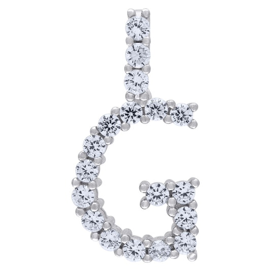 925 Sterling Silver Initial Letter "G" Pendant