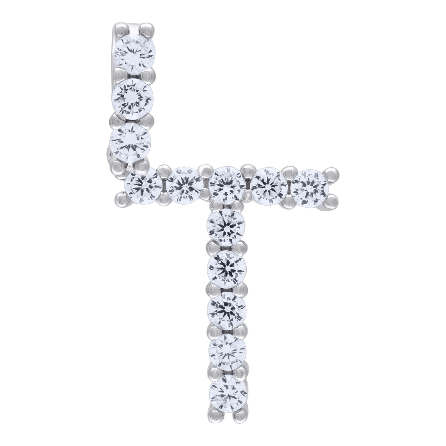925 Sterling Silver Initial Letter "T" Pendant