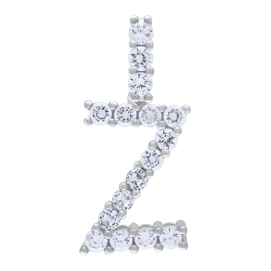 925 Sterling Silver Initial Letter "Z" Pendant