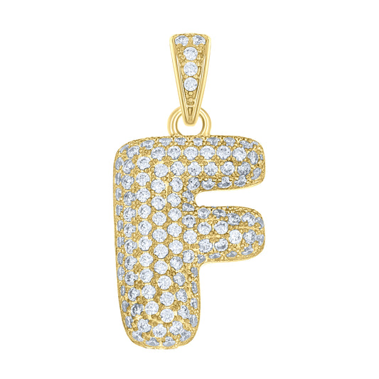 10Kt Gold Initial Letter Pendant "F"