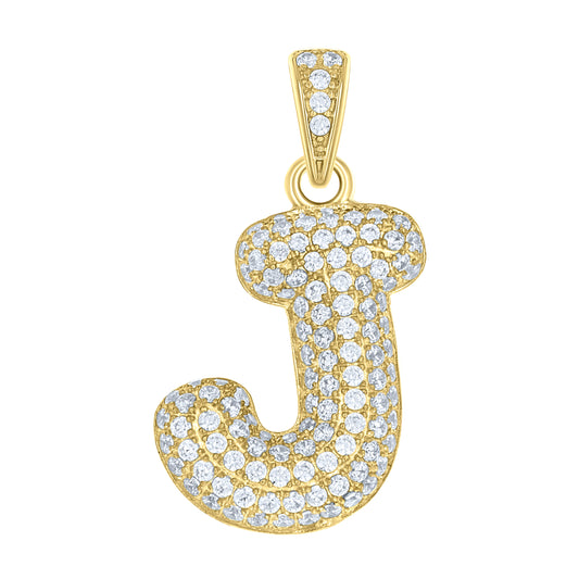 10Kt Gold Initial Letter Pendant "J"