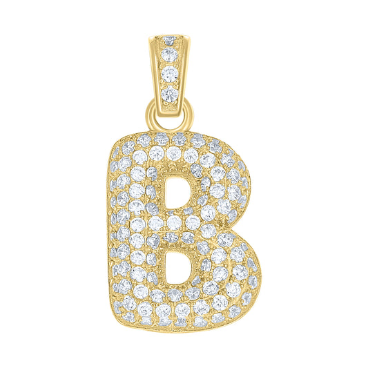 10Kt Gold Initial Letter Pendant "B"