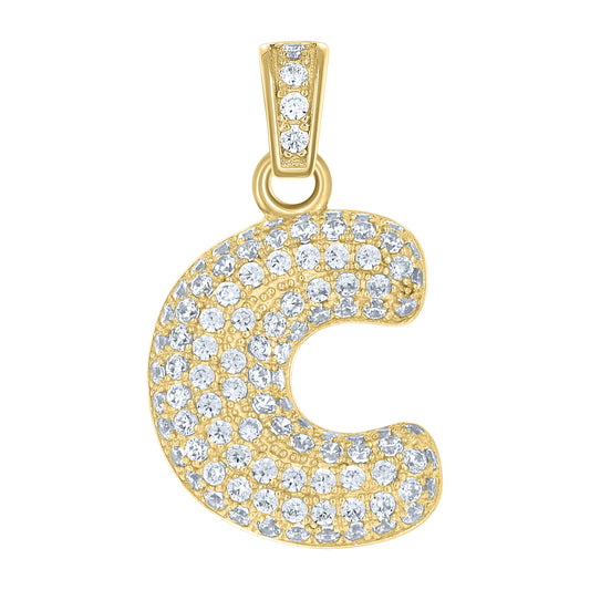 10Kt Gold Initial Letter Pendant "C"
