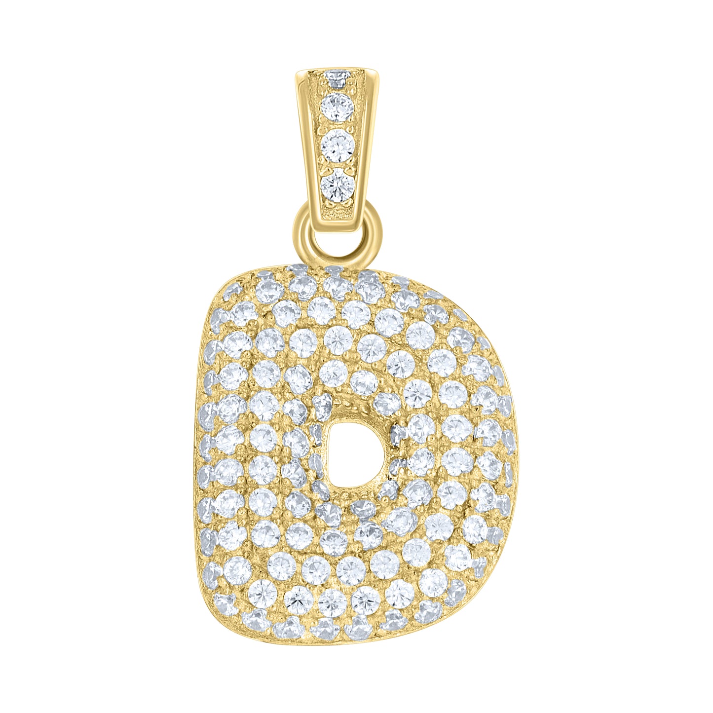 10Kt Gold Initial Letter Pendant "D"