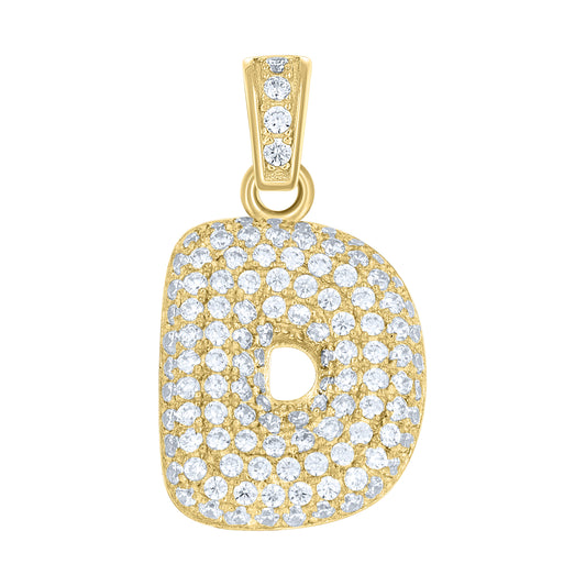10Kt Gold Initial Letter Pendant "D"