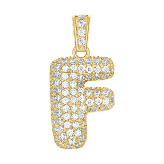 10Kt Gold Initial Letter Pendant "F"