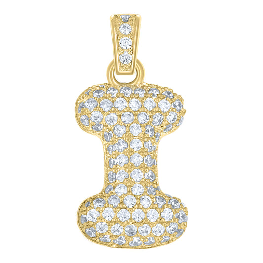 10Kt Gold Initial Letter Pendant "I"
