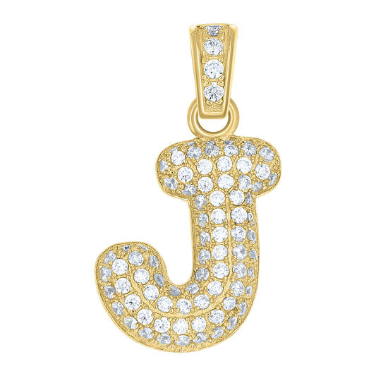 10Kt Gold Initial Letter Pendant "J"