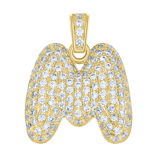 10Kt Gold Initial Letter Pendant "M"