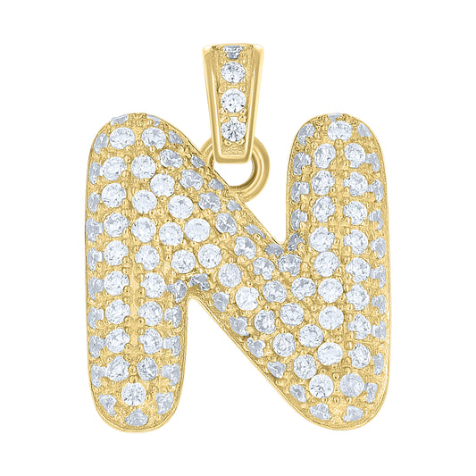 10Kt Gold Initial Letter Pendant "N"