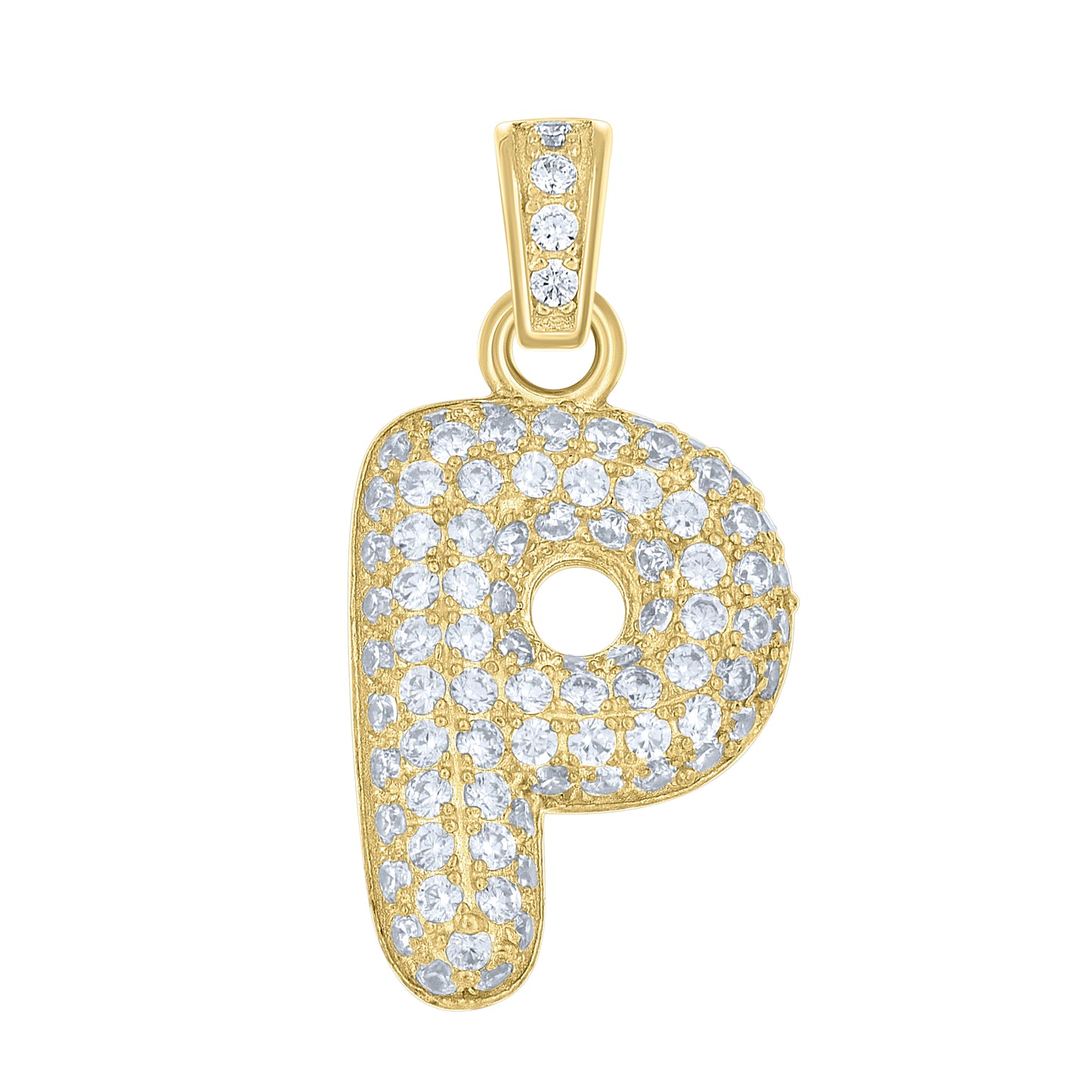 10Kt Gold Initial Letter Pendant "P"
