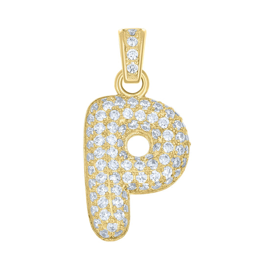 10Kt Gold Initial Letter Pendant "P"