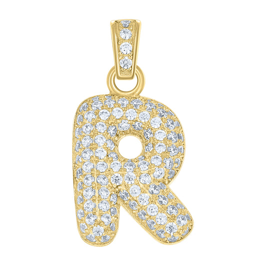 10Kt Gold Initial Letter Pendant "R"