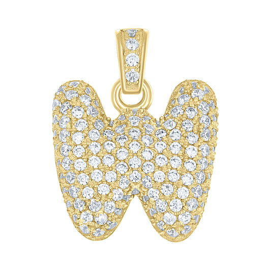 10Kt Gold Initial Letter Pendant "W"