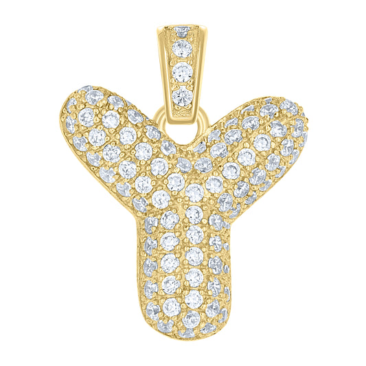 10Kt Gold Initial Letter Pendant "Y"